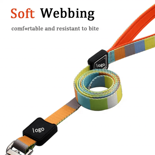 Wholesale Neoprene Padded Handle Nylon Custom Pet Dog Leash - Image 2
