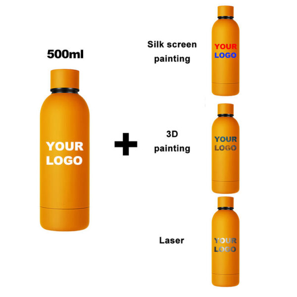 750ml Soft Touch Rubber Paint Stainless Steel Sport Water Bottle - Image 2