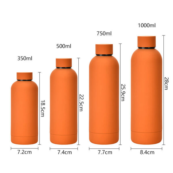 750ml Soft Touch Rubber Paint Stainless Steel Sport Water Bottle - Image 5